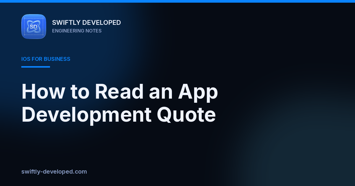 How to Read an App Development Quote